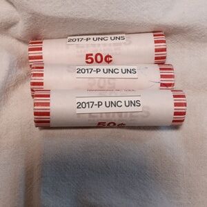 2017 P Mint Penny Roll. Bank Rolled Uncirculated And Unsearched Rolls. 3 Rolls